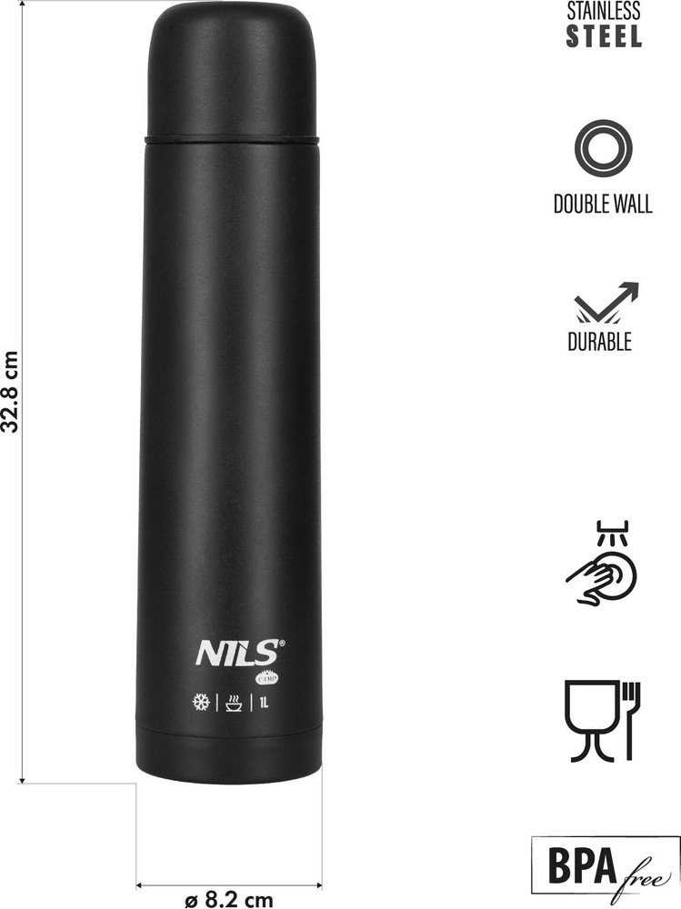 Nils Extreme NC3804 Termosas Turistinis 1000 ML JUODA NILS CAMP