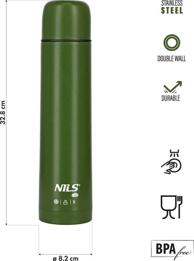 Nils Extreme NC3804 Termosas Turistinis 1000 ML Žalias NILS CAMP