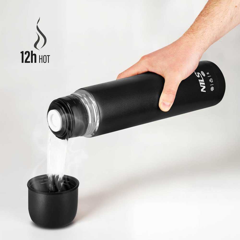 Nils Extreme NC3804 Termosas Turistinis 1000 ML JUODA NILS CAMP