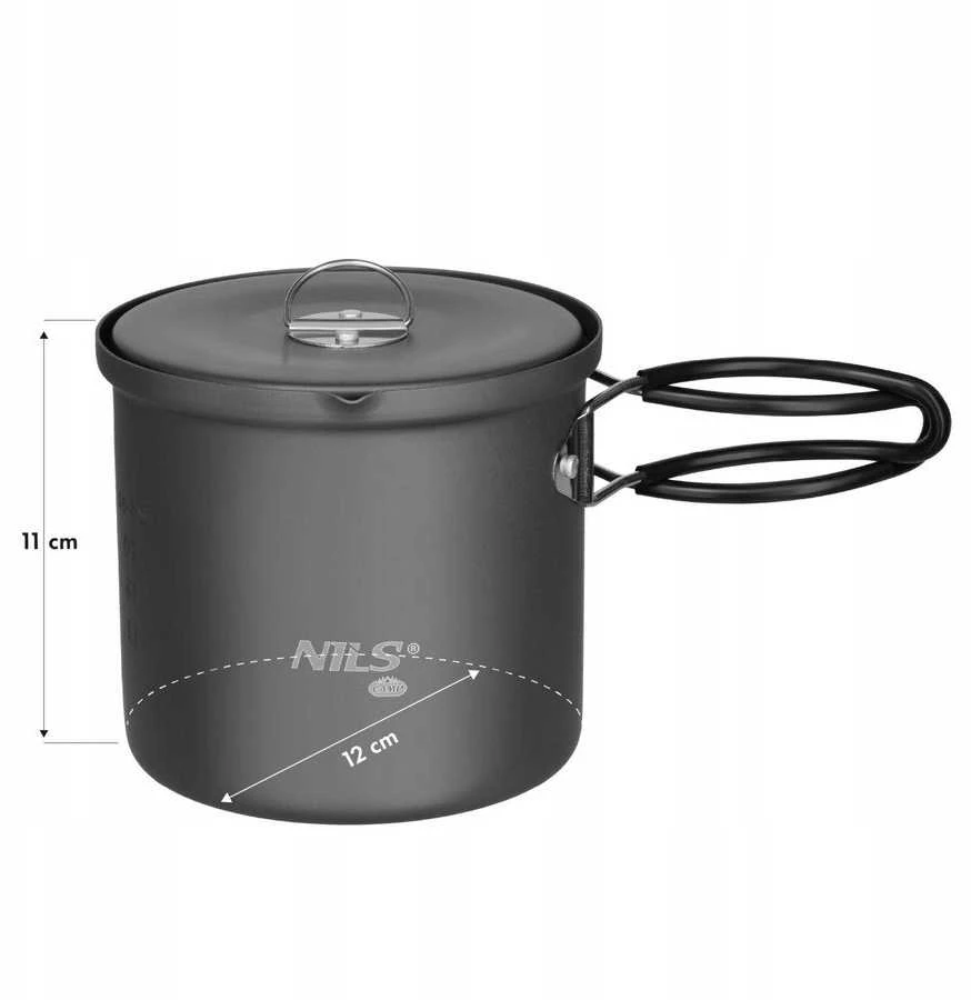 Nils Extreme Nils Camp Nc4202 Aliumininis turistinis puodas su dangteliu, 1000ml