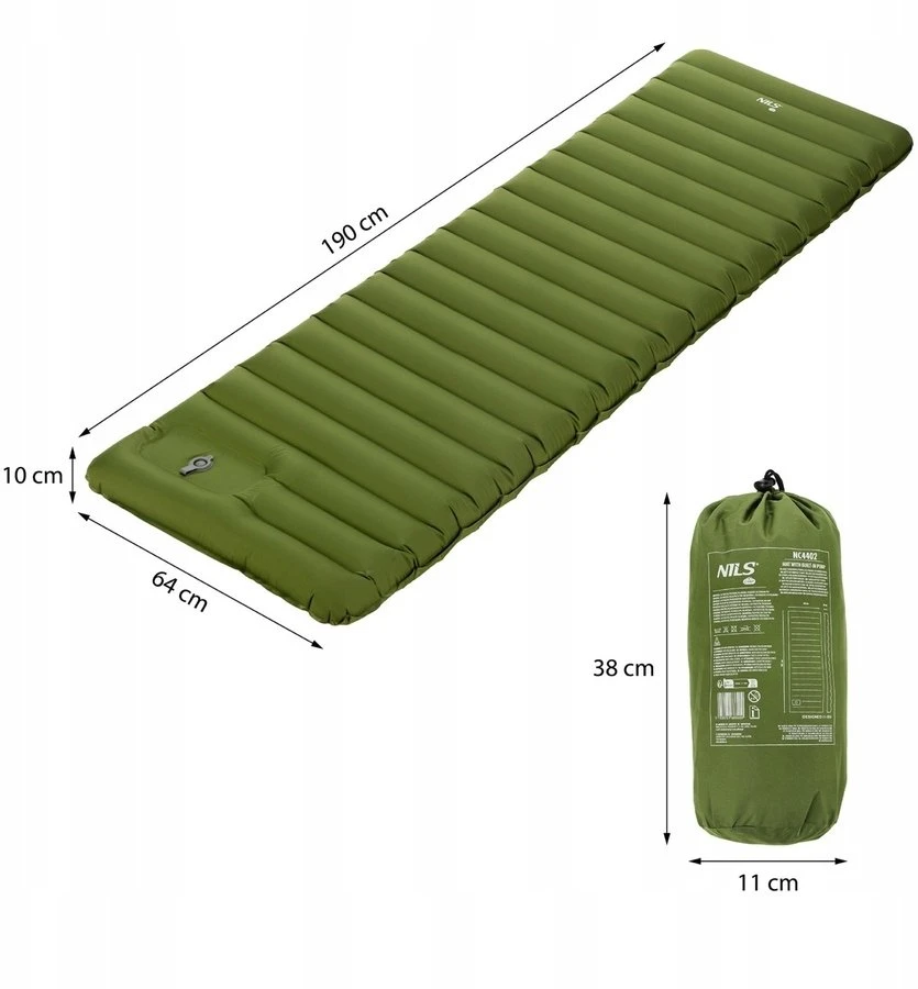 Nils Extreme NC4402 ŽALIA MATA Z WBUDOWANĄ POMPKĄ NILS CAMP
