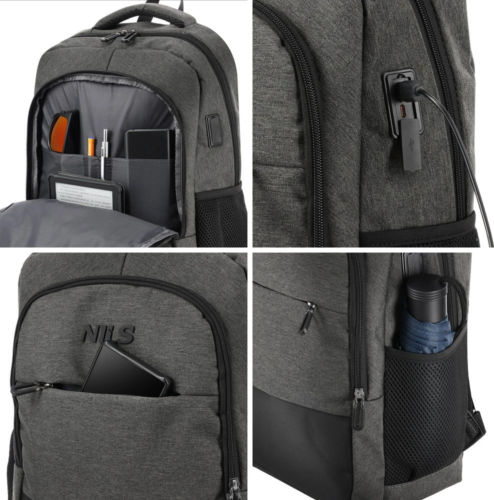 Nils Extreme NC4503 Kuprinė Miejski Z USB Pilka Nils