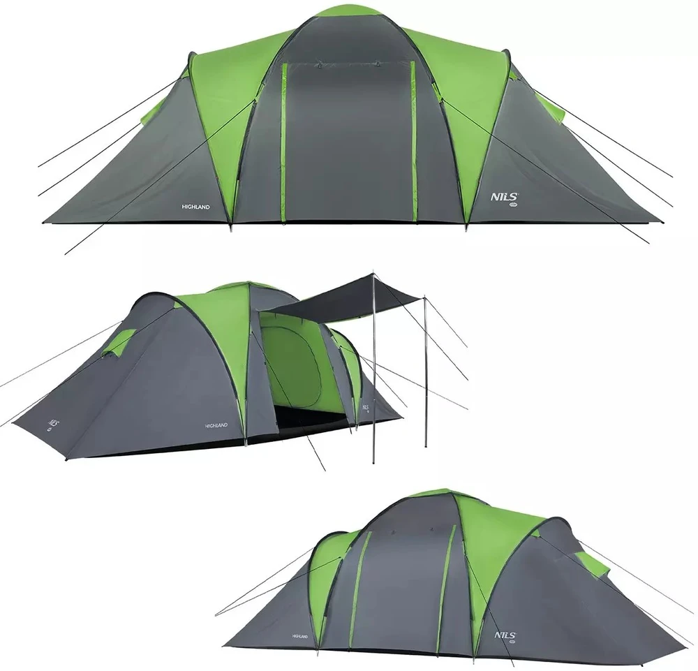Nils Extreme NC6031 Highland turistinė palapinė žaliai pilka (15-04-033)