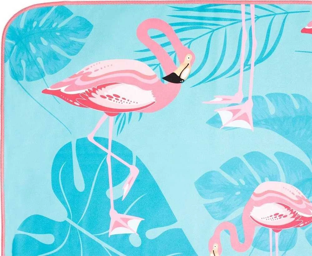 Mikropluošto rankšluostis NCR14 Nils Camp Flamingo, 160x80 cm
