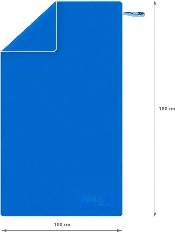 Nils Extreme Nils Aqua NAR12 mikropluošto rankšluostis 180x100 cm mėlynas