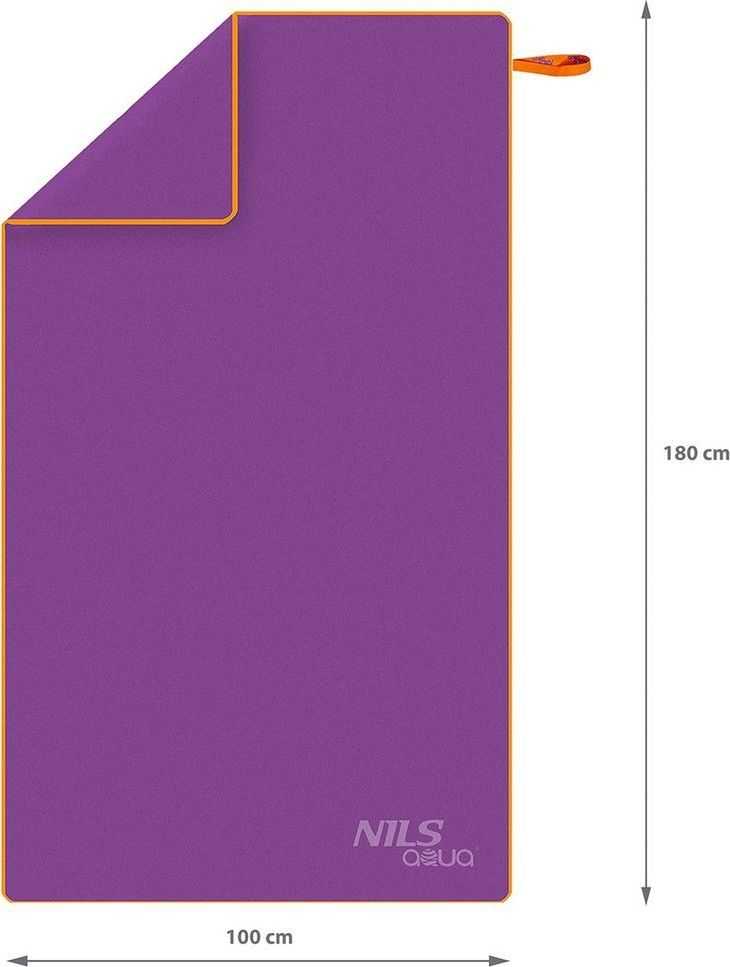 Rankšluostis Nils Extreme Ręcznik su mikrofibry Nils Aqua NAR12 180x100 cm violetinė