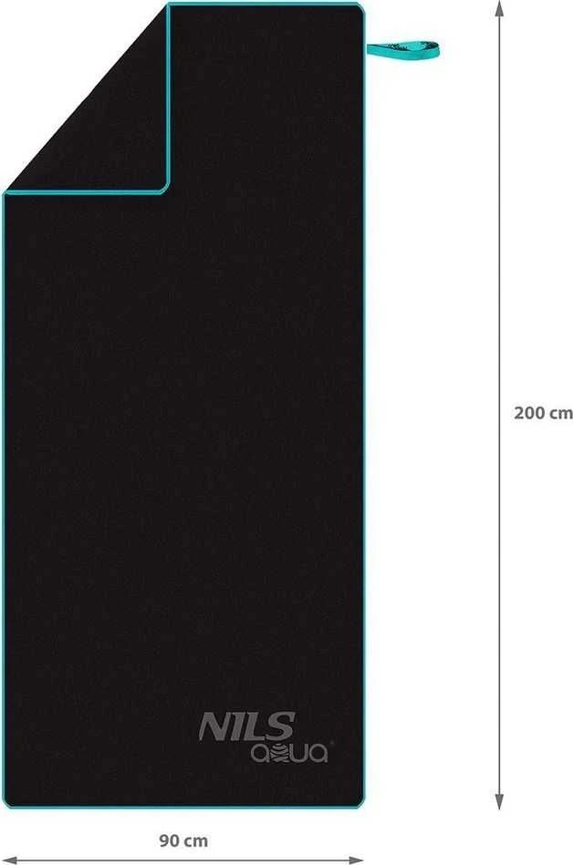 Nils Extreme Nils Aqua NAR13 mikropluošto rankšluostis 200x90 cm juodas