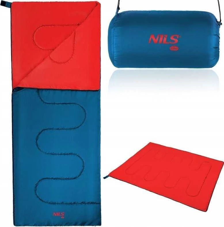 Mėlynai raudonas miegmaišis NILS CAMP NC2002