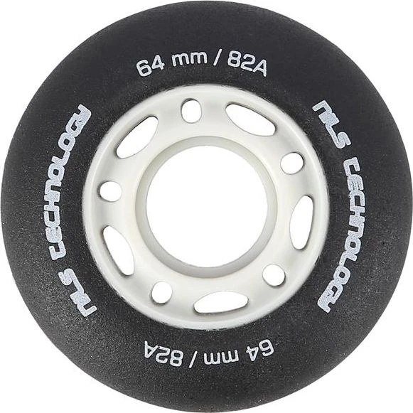 Nils Extreme PU 64x24 82A Juoda MATOWE KÓŁKA (4 vnt.) NILS EXTREME