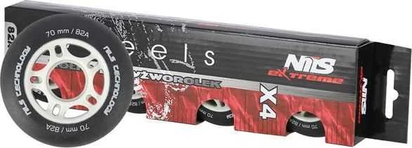 Nils Extreme PU 70x24 82A Juoda MATOWE KÓŁKA (4 vnt.) NILS EXTREME