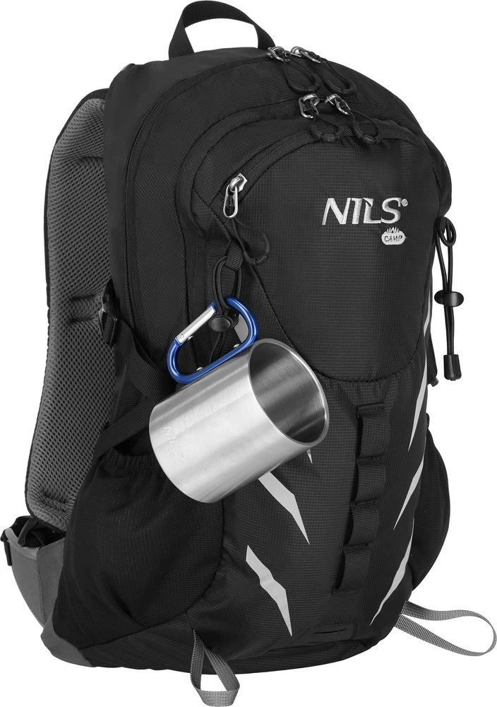 Nils Extreme Turistinis puodelis su karabinu Nils Camp NC17110 mėlynas 330 ml