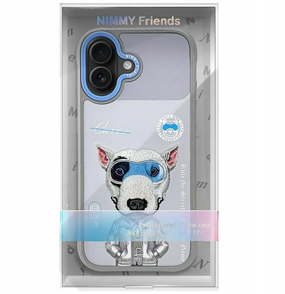 Nimmy Cool&Cute 2.0 nag dėklas iPhone 17 - pilka