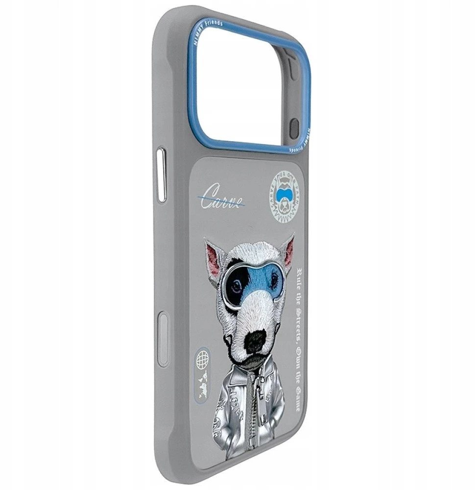 Dėklas Nimmy Cool&Cute 2.0 Nag Case, skirtas iPhone 17 Pro Max – Pilka