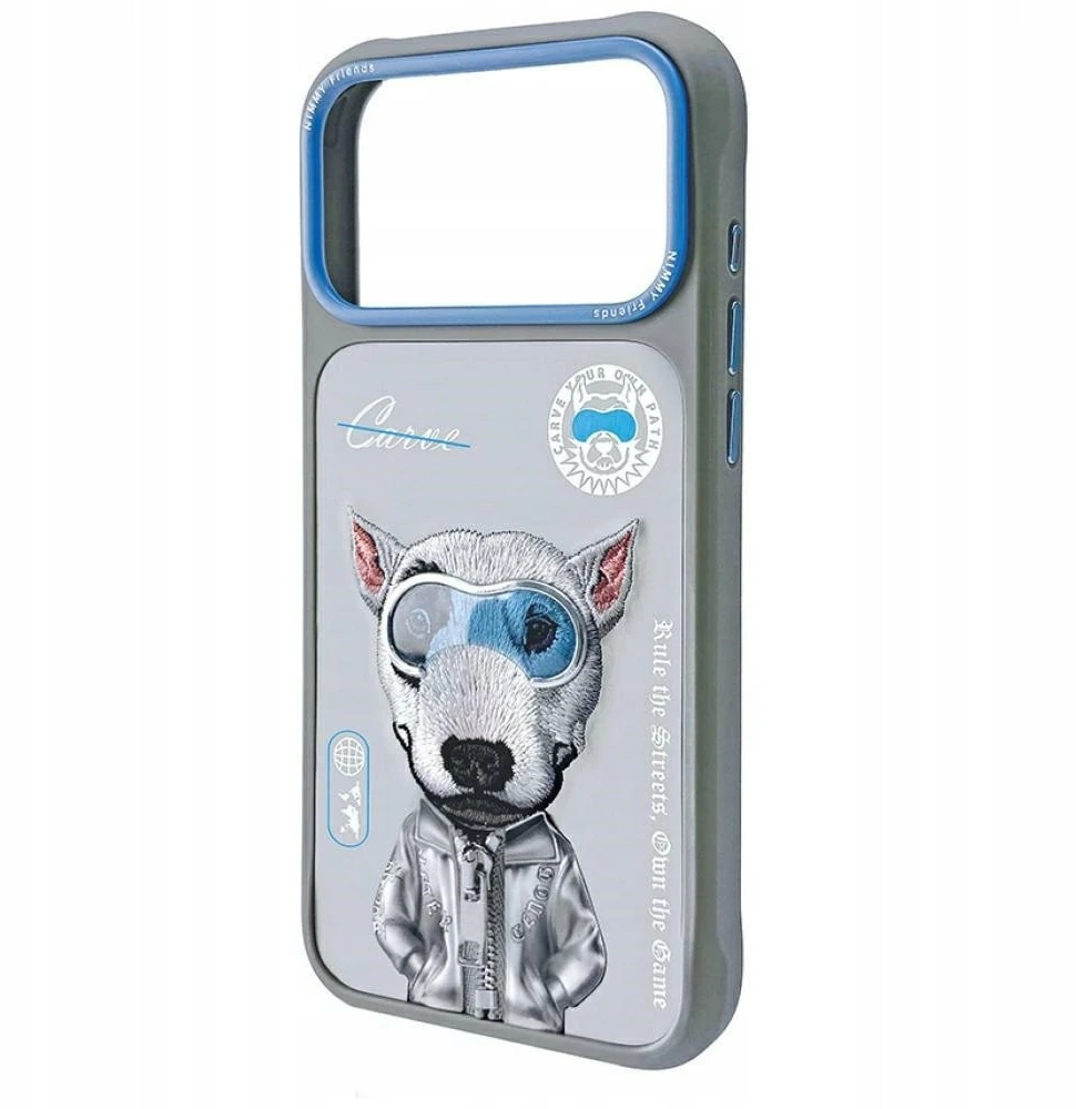 Dėklas Nimmy Cool&Cute 2.0 Nag Case, skirtas iPhone 17 Pro Max – Pilka