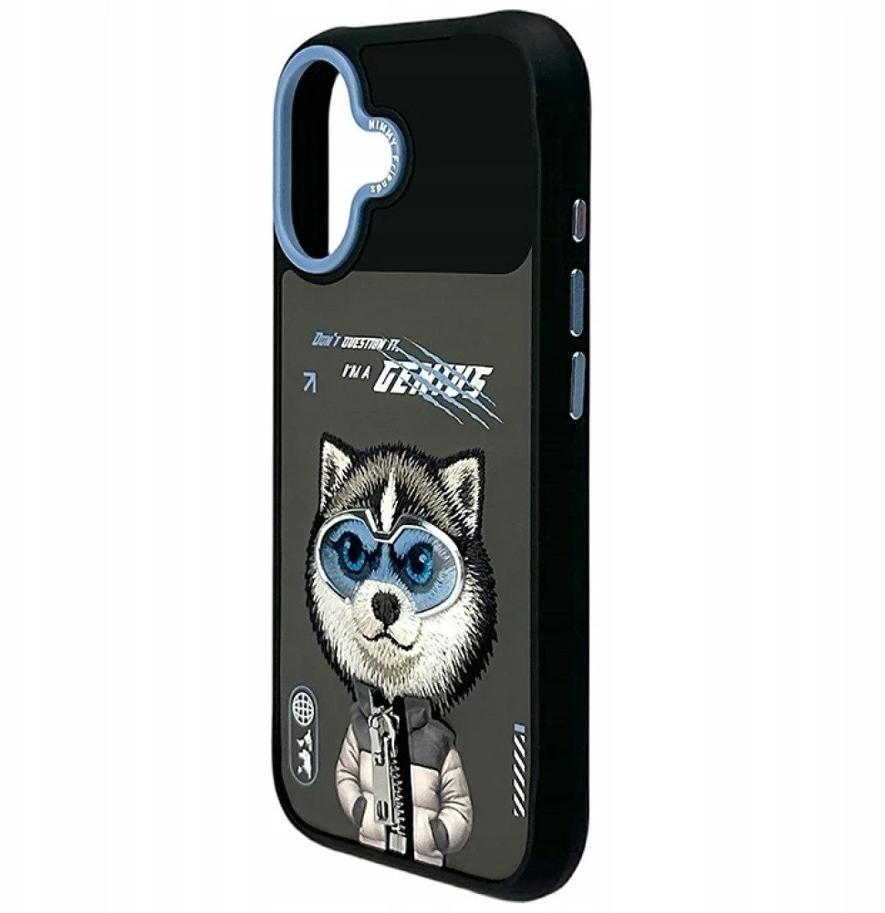„Nimmy Cool&Cute 2.0“ vilko formos dėklas, skirtas „iPhone 17“ - Juodas