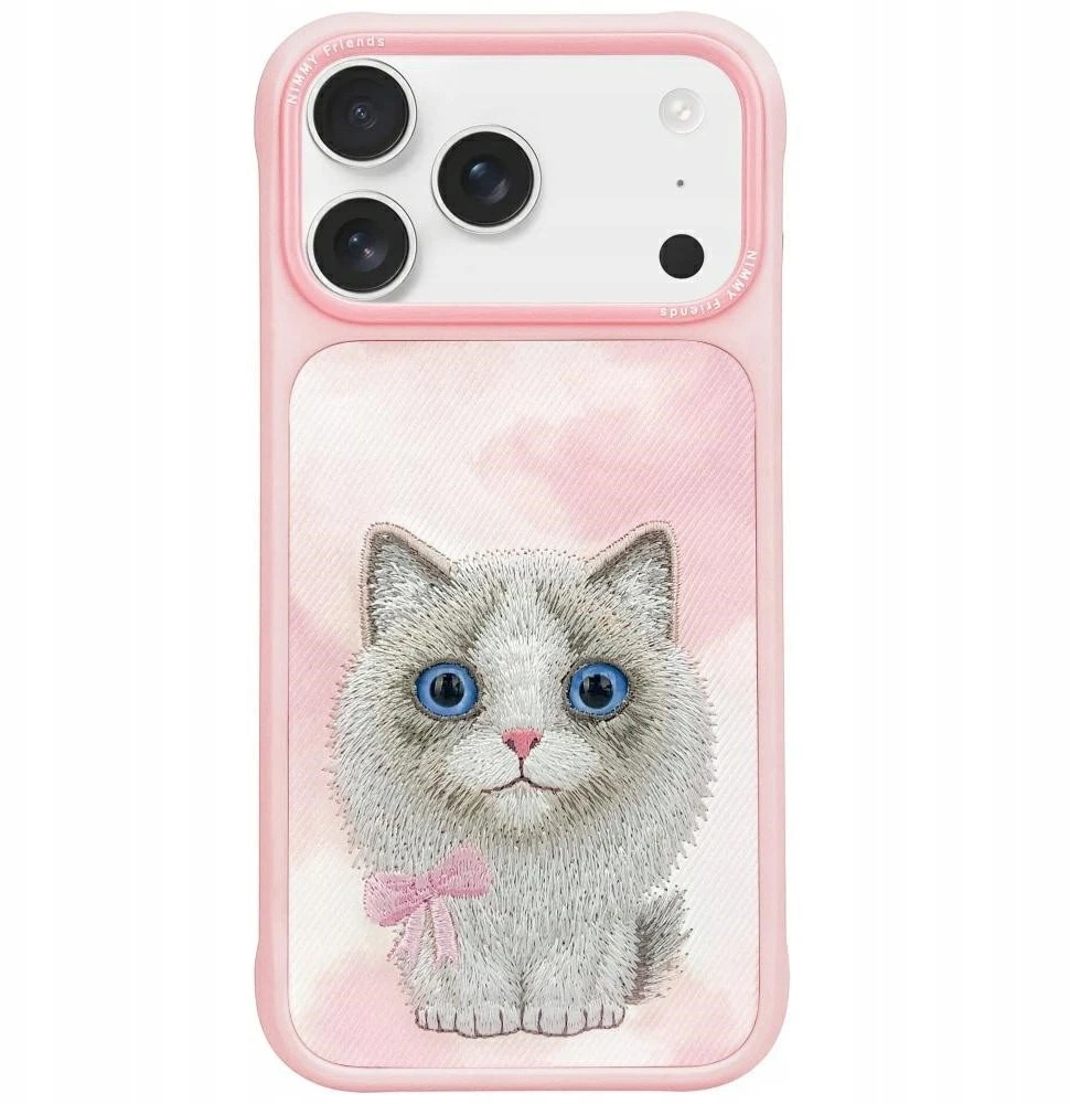 NIMMY dėklas BIG EYED PET 2.0 Cat, skirtas IPHONE 17 Pro, rožinis