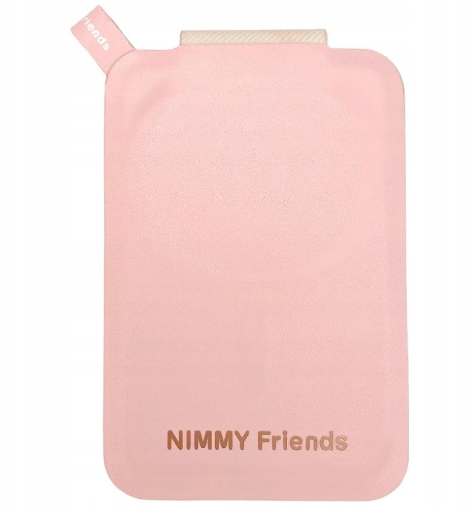 Dėklas Magnetic phone wallet stand Nimmy New Big-Eye Cute Pets 2.0 Cat rožinės spalvos