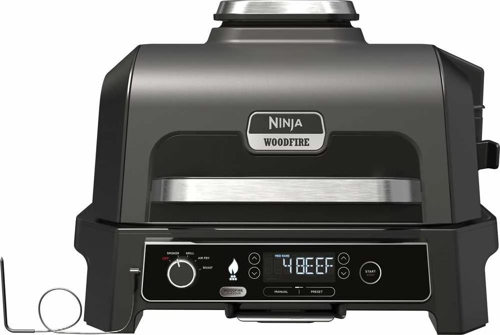 Ninja Woodfire Pro XL Elektrinis lauko grilis ir rūkyklė su išmaniąja kepimo sistema OG850EU