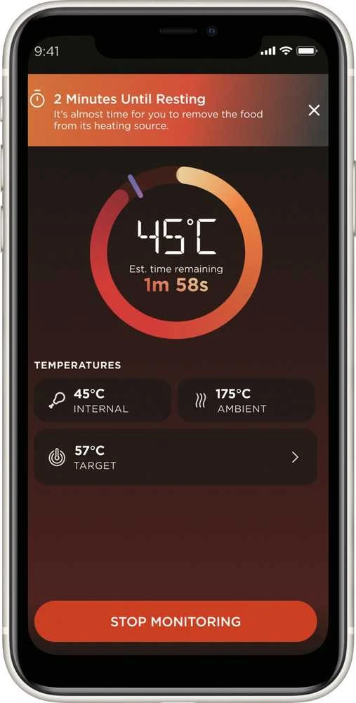 Ninja belaidis mėsos termometras su Bluetooth, atsparus vandeniui, 30 h baterija, WP100EU