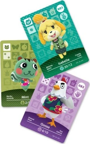 Nintendo Animal Crossing amiibo Kortelės Serija 1 (3vnt)