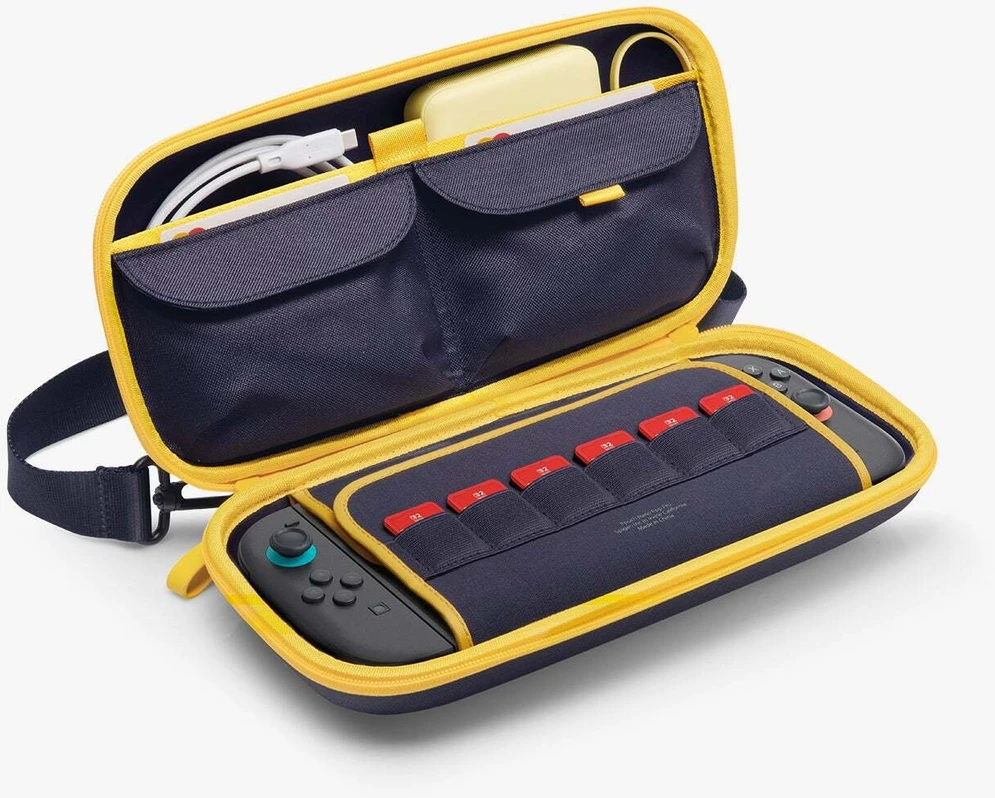 Spigen Nano Pop Pro Pouch for Nintendo Switch 2 - Navy Mėlyna and Geltona