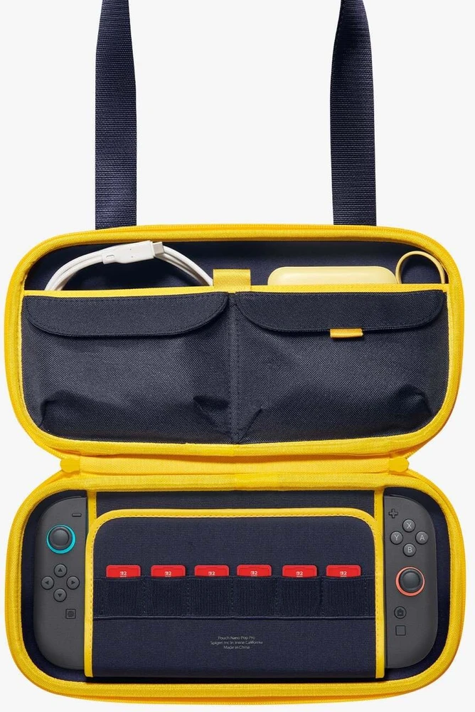 Spigen Nano Pop Pro Pouch for Nintendo Switch 2 - Navy Mėlyna and Geltona