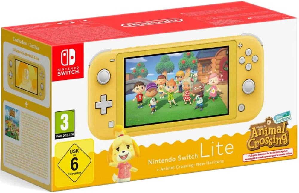 „Nintendo Switch Lite“ – „Animal Crossing New Horizons“ rinkinys – Geltona