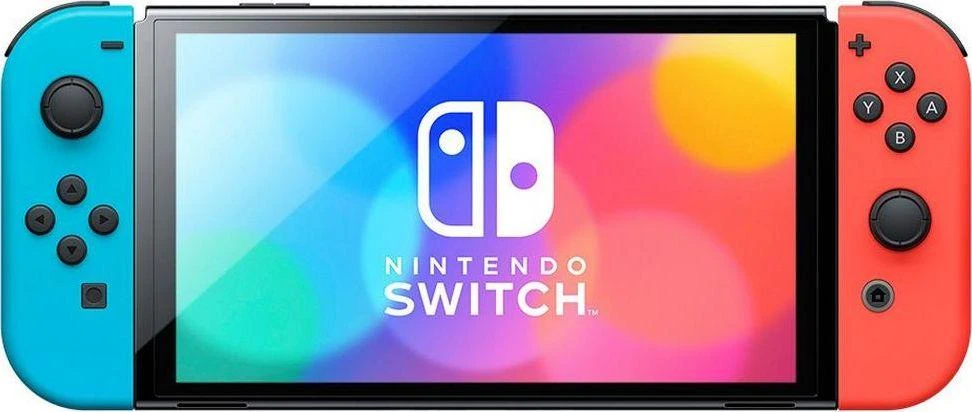 Nintendo Switch OLED konsolė (su Neon Raudona ir Neon Mėlyna Joy-Con)