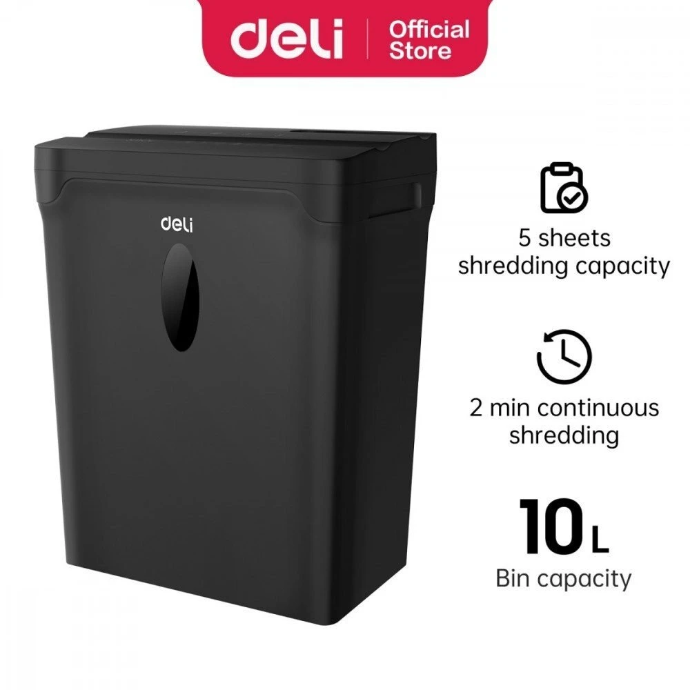 Dokumentų naikiklis DELI T014, P4, 5 lapai, 10l