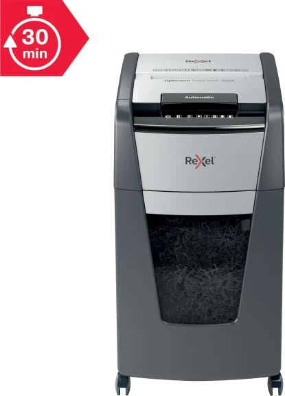 Automatinis dokumentų naikiklis Rexel Optimum Autofeed 225X, 4x25mm, P4, 60l