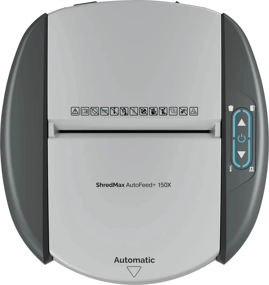 Rexel ShredMax AutoFeed+ 150M automatinis popieriaus smulkintuvas, P5, 150 lapų, 15 litrų atliekų talpa