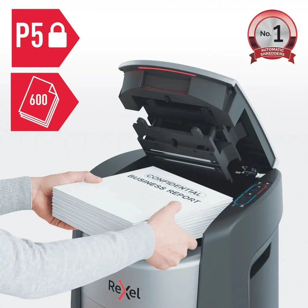 Rexel ShredMax AutoFeed+ 600M, P5, 600 kartek, 50 l kosz