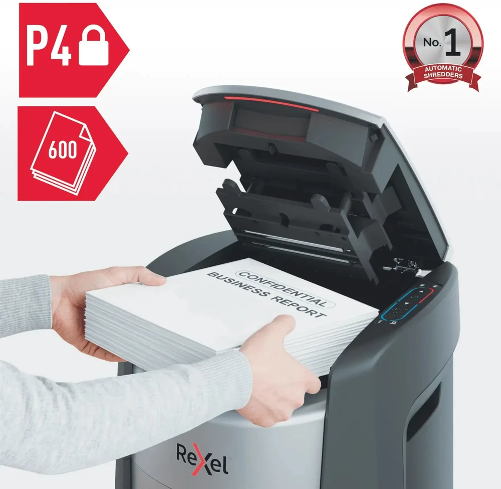 Rexel ShredMax AutoFeed+ 600X, P4, 600 kartek, 50 l kosz