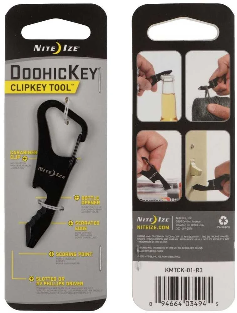 Breloczek Nite-Ize Micro tool ClipKey nerūdijantis plienas juoda (KMTCK-01-R3)