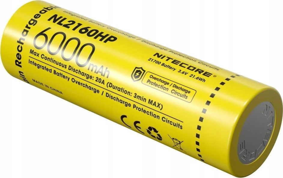 Baterija - Nitecore NL2160 6000mAh 21700 3.6V