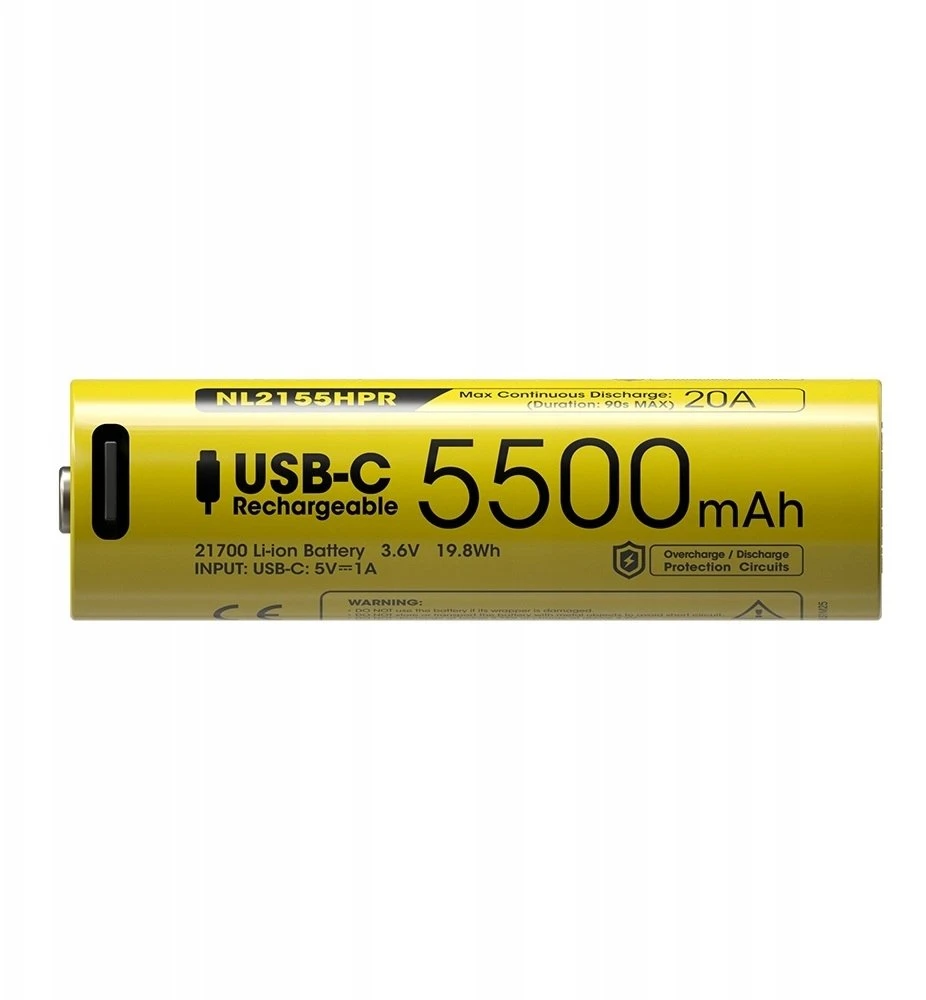 Nitecore Nitecore Akumuliatorius 21700 5500mAh 20A USB-C
