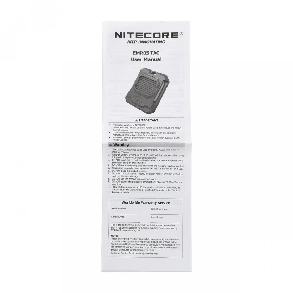 Nitecore EMR05 TAC atbaidantis uodus