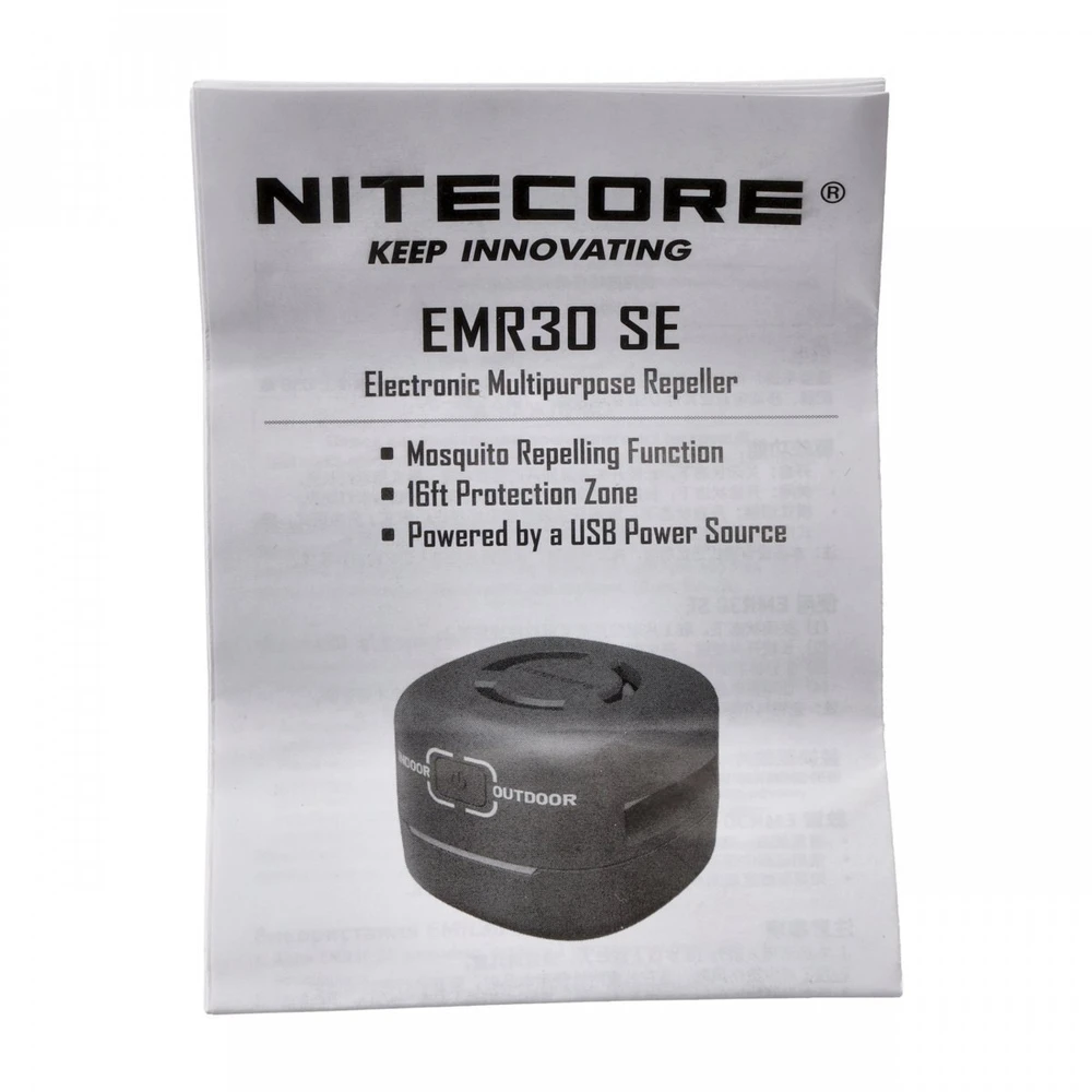 Nitecore EMR30 SE elektroninis uodų atbaidymo priemonė juoda
