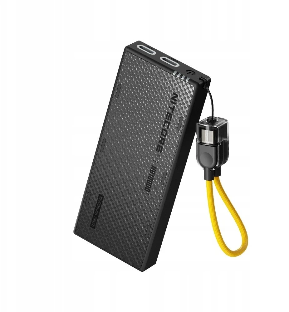 Nitecore NB10000 su geltona riešo kilpa