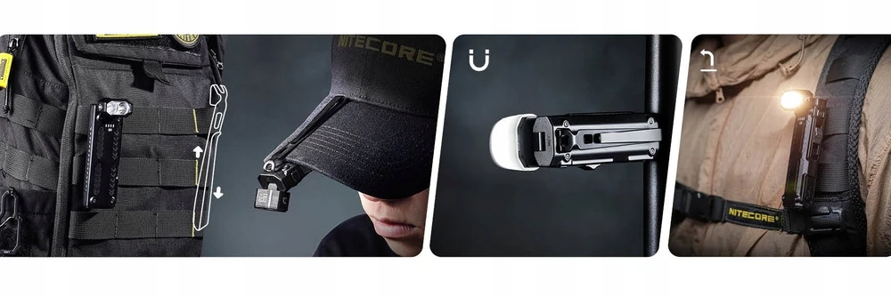 Nitecore EDC09 įkraunamas EDC žibintuvėlis – 1 600 liumenų, 3 spalvinės temperatūros, 102° pasukama galvutė, USB-C, nerūdijantis plienas, atsparus vandeniui (IPX6)