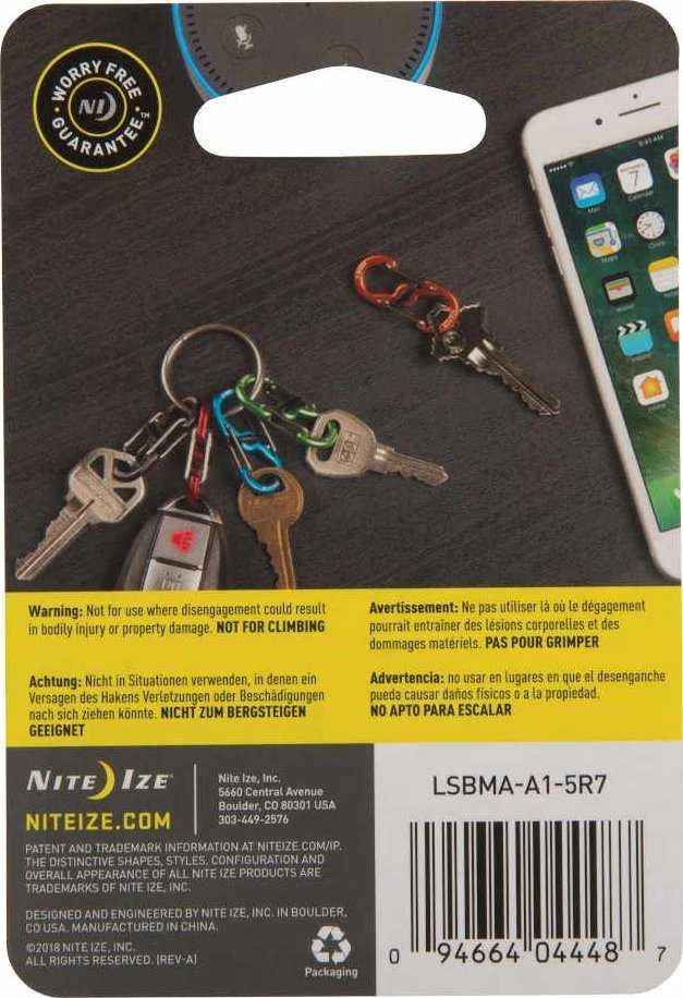 NITE-IZE karabinai S-Biner MicroLock (5vnt) Daugiaspalviai