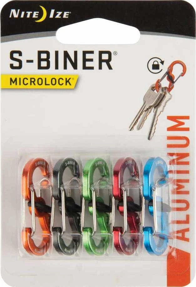 NITE-IZE karabinai S-Biner MicroLock (5vnt) Daugiaspalviai