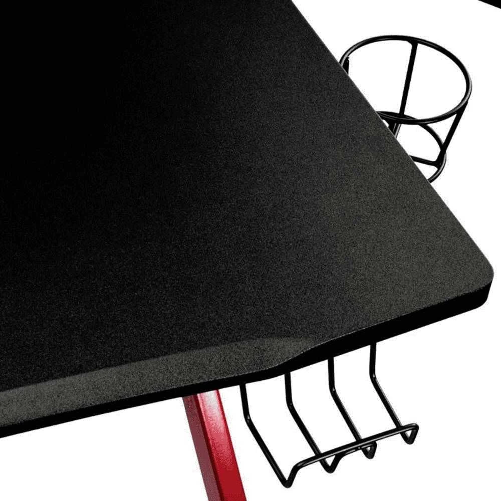Žaidimų stalas Nitro Concepts D12 Gaming Desk, Juoda-raudona