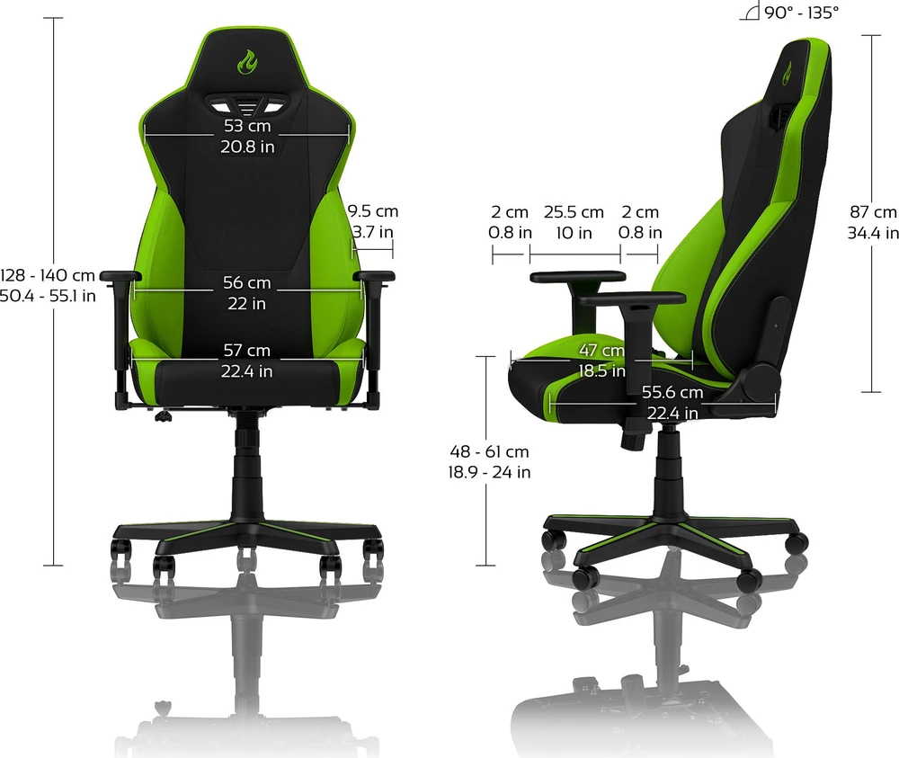 Žaidimų kėdė Nitro Concepts S300 Gaming Chair, Atomic žalia
