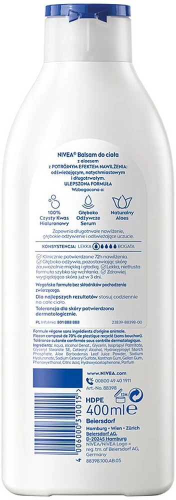 Nivea Aloe & Hydration drėkinamasis kūno balzamas su alaviju 400 ml