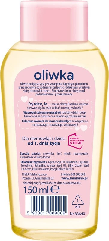 Nivea Bambino Vaikų ir kūdikių priežiūros aliejus 150 ml