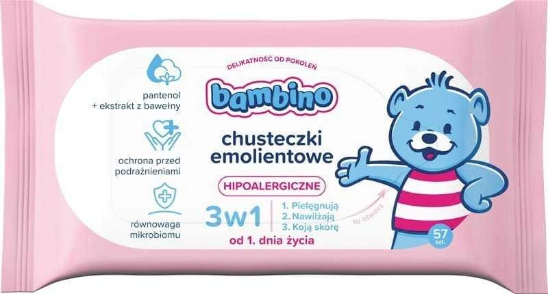 Nivea Bambino 3in1 minkštinamosios servetėlės 57 vnt.