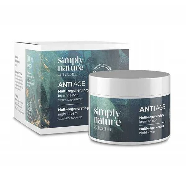 Clochee „Simply Nature“ daugiafunkcis regeneruojantis naktinis kremas 50 ml