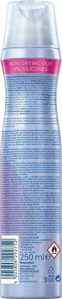Nivea Diamond Gloss Care Plaukų lakas moterims, 250 ml