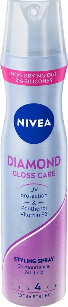Nivea Diamond Gloss Care Plaukų lakas moterims, 250 ml